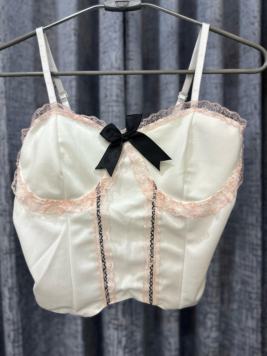 Lacy Frill Bow Corset Top