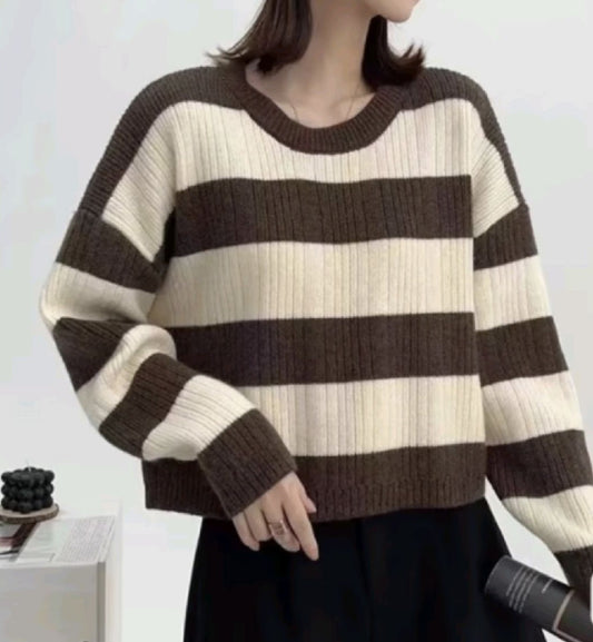 Striped Dual Tone Pullover
