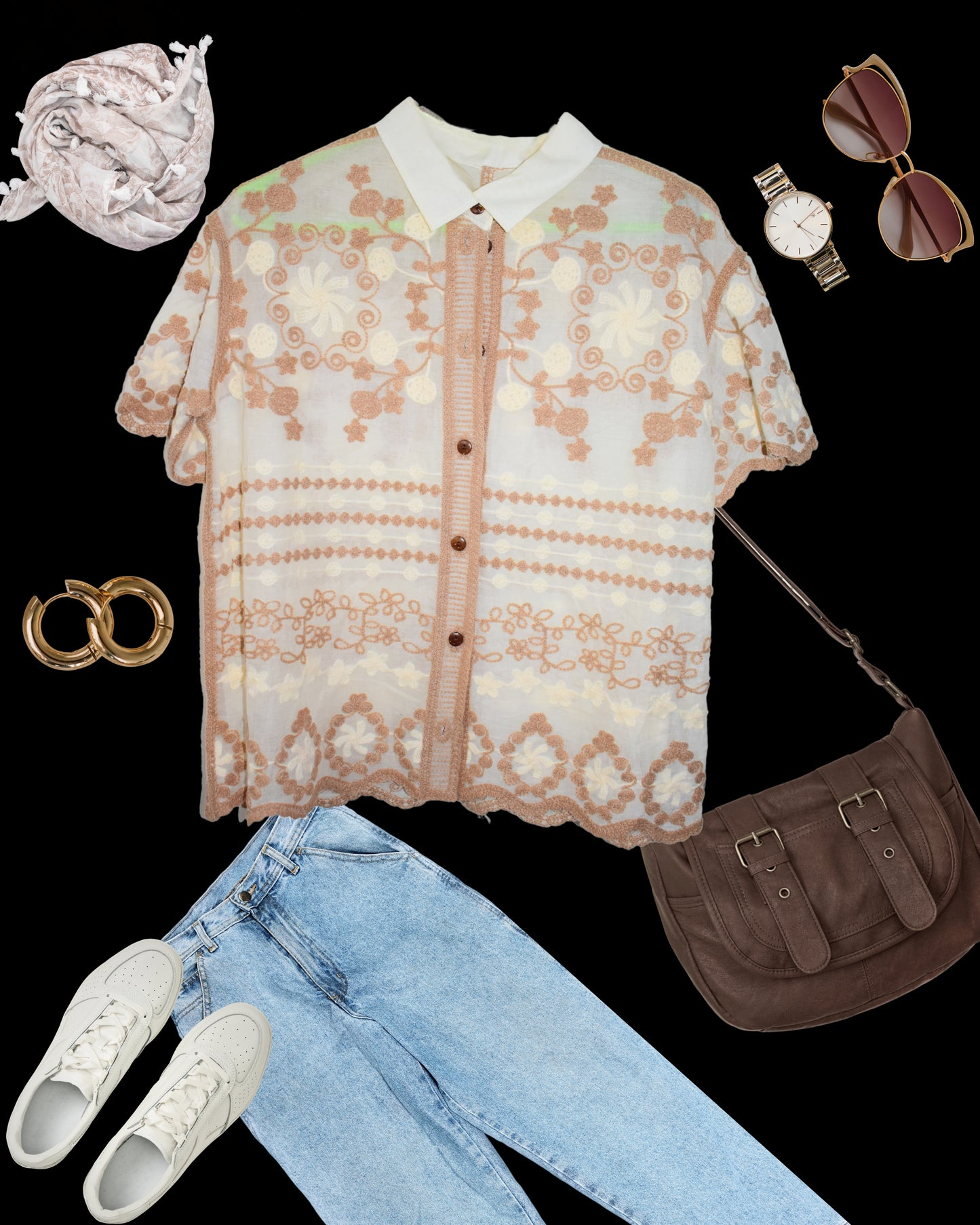 Our Pinteresty Shirt( Spiral Embroidery)