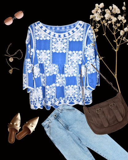 Petal Tapestry Blowse