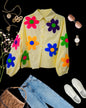Rainbow Flower Crop Shirt