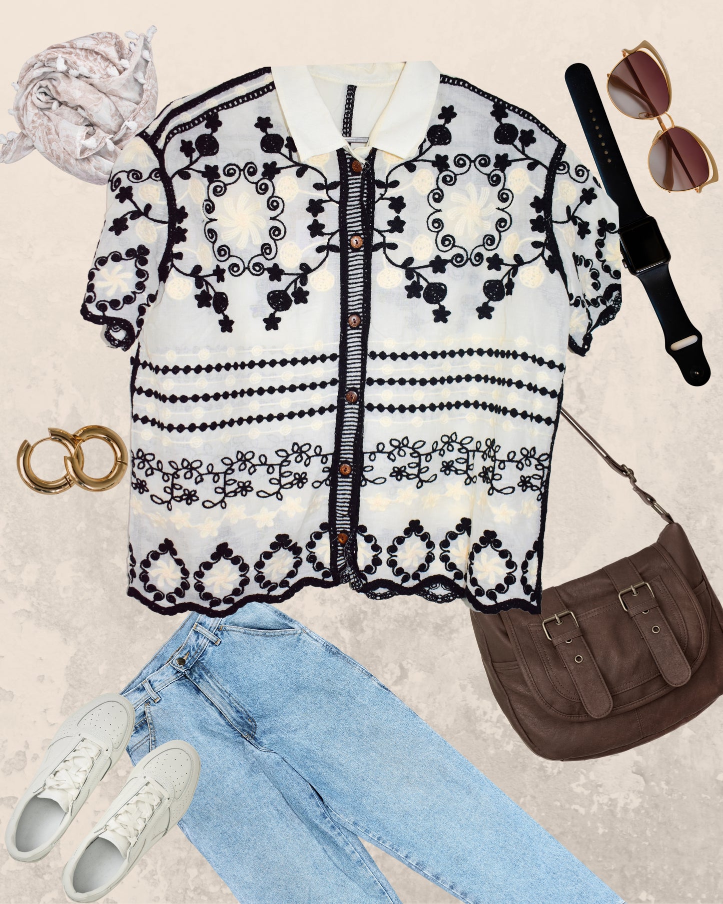 Our Pinteresty Shirt( Spiral Embroidery)