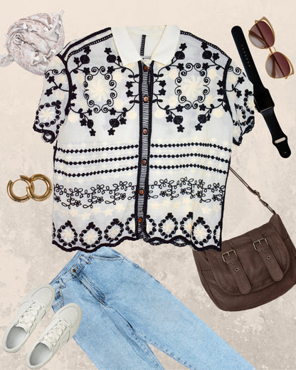 Our Pinteresty Shirt( Spiral Embroidery)