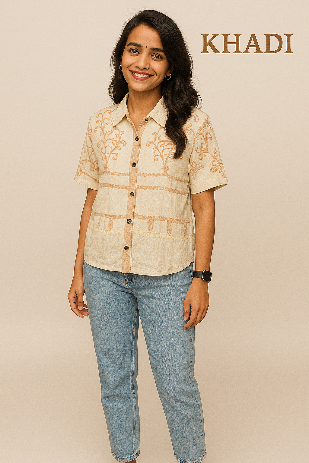 Our Pinteresty Shirt(Flower Embroidery)