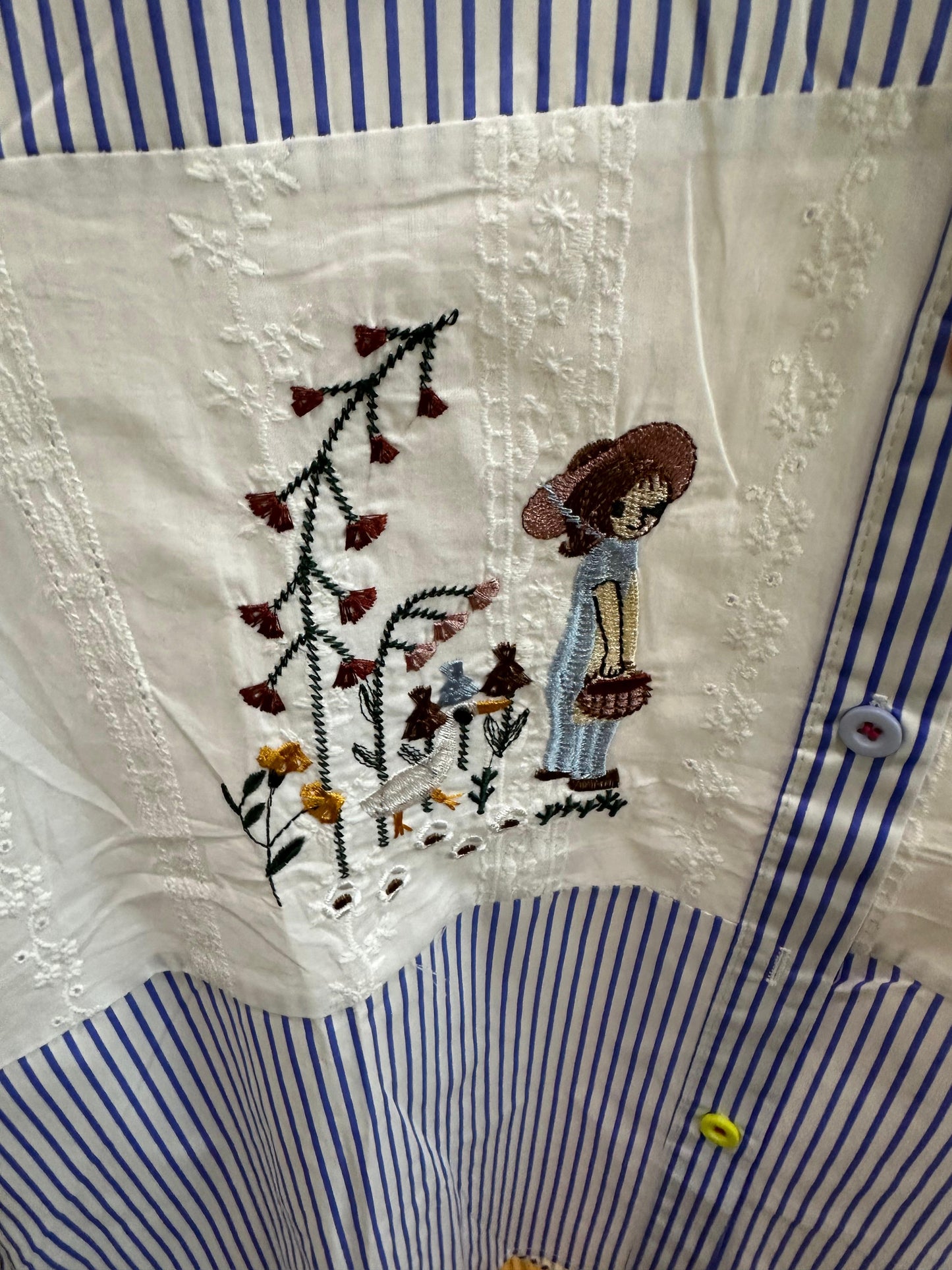 Cotton Striped Embroidered Designer Shirt