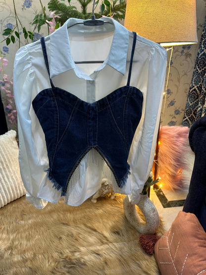 Denim Corset Designer Shirt