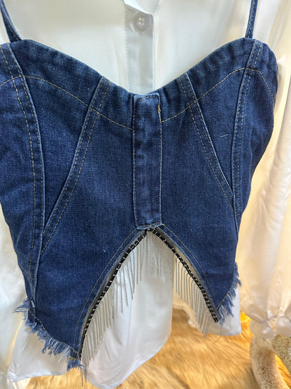 Denim Corset Designer Shirt