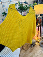 Curvy Crochets Yellow Pre Winter Batwing Top