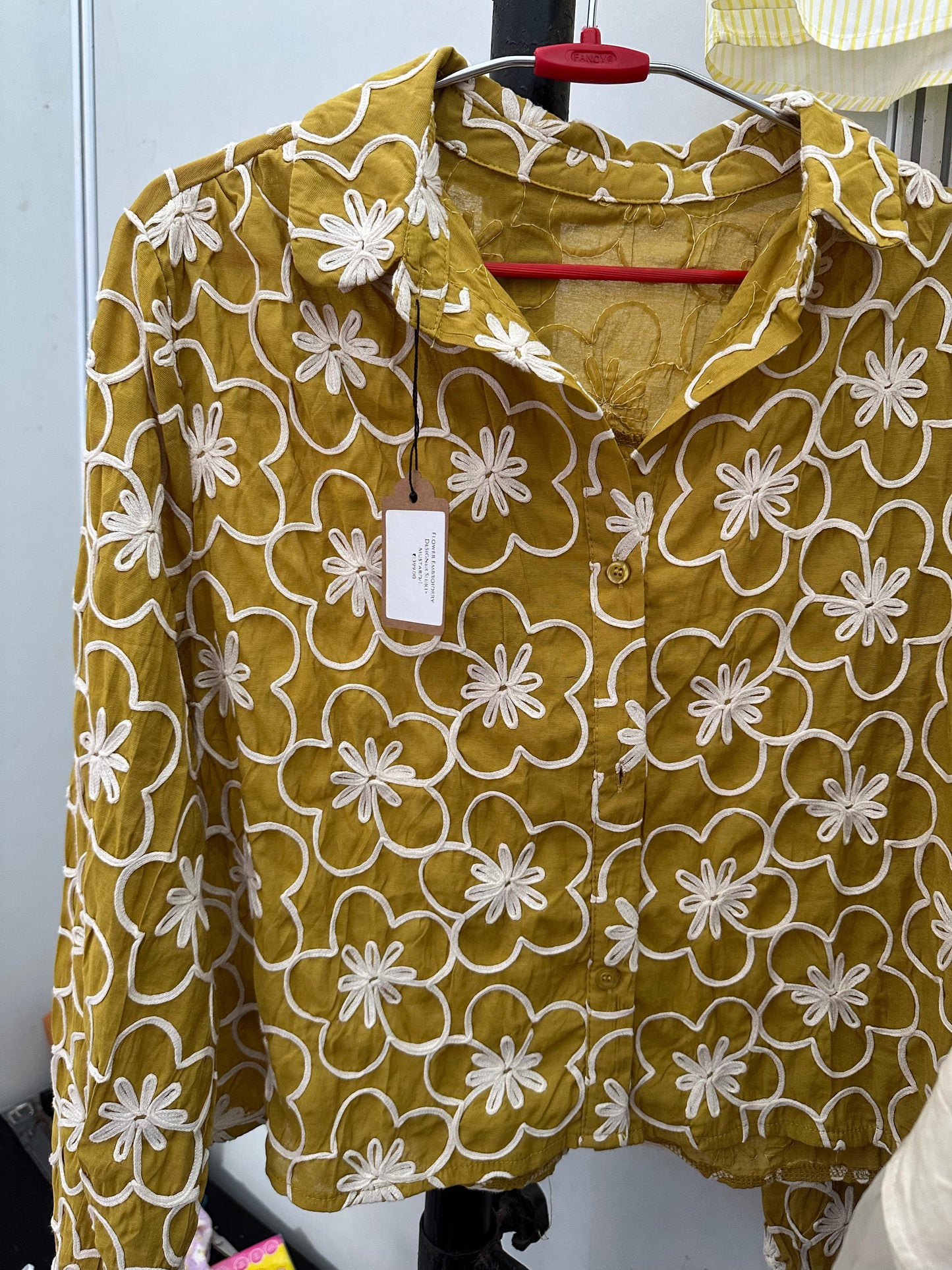 Flower Embroidery Designer Shirt