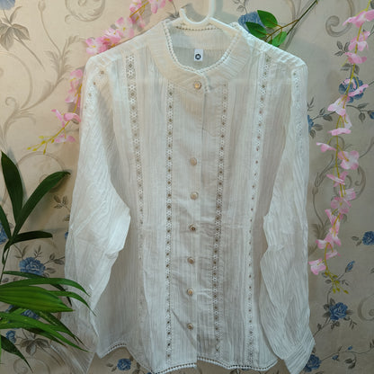 Pleated Cotton Designer Shirt