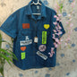 Funky Denim Sticker Designer Shirt