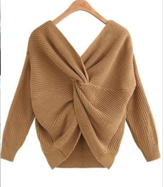 Camel Back Knot Sweater