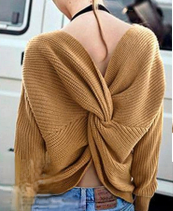 Camel Back Knot Sweater