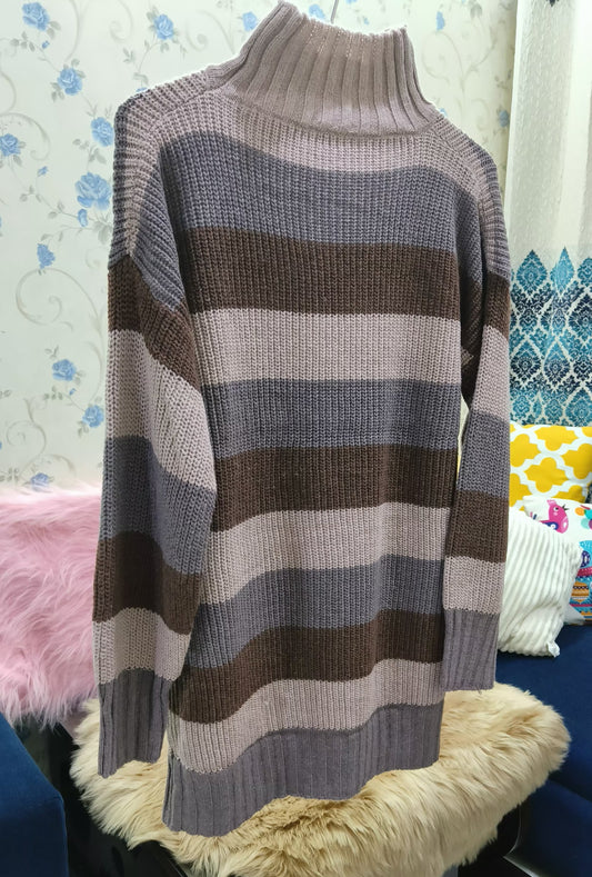 High Neck Plus Size Pullover