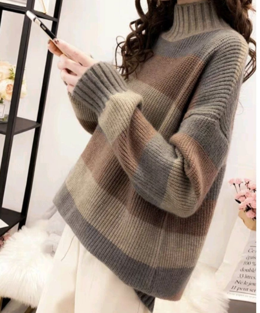 High Neck Plus Size Pullover