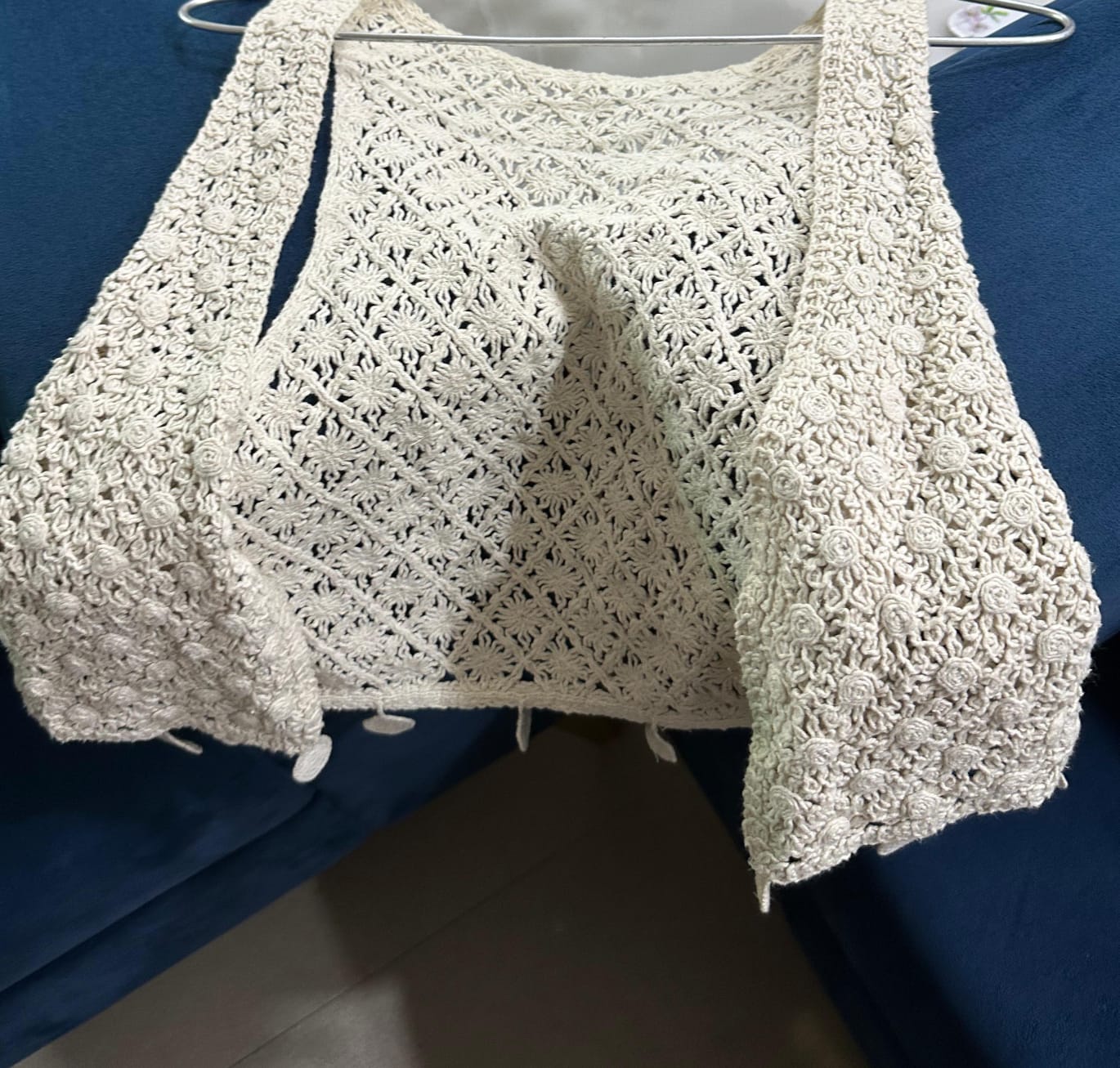 Off-White Crochet Kit Bohemian Half Shrug