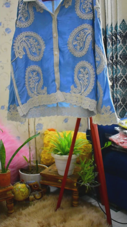 Cotton embroidered Co-ord set