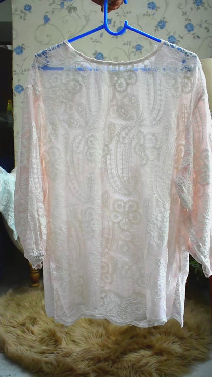 Chikankari Georgette Tunic Top