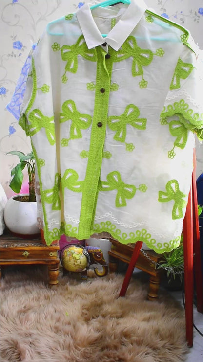 Our Pinteresty Shirt(Flower Embroidery)